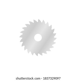 Sawmill steel icon. Milling cutter symbol. Vector isolated on white.