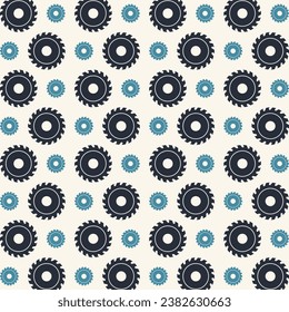 Sawmill trendy design repeating seamless pattern vector illustration background