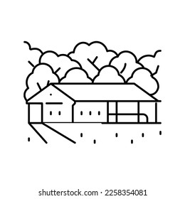 sawmill wood timber line icon vector. sawmill wood timber sign. isolated contour symbol black illustration