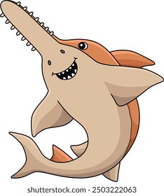 Sawshark Animal Cartoon Colored Clipart 