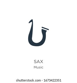 Sax icon vector. Trendy flat sax icon from music collection isolated on white background. Vector illustration can be used for web and mobile graphic design, logo, eps10