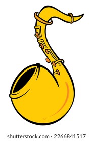 Sax instrument created in cartoon style