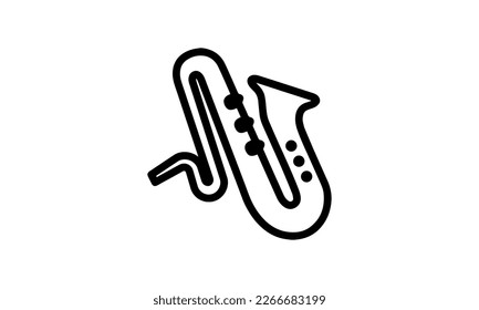 icono sax vector icono de viento de fondo negro y blanco eps 8