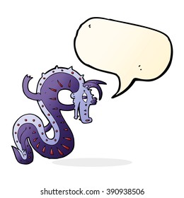 saxon dragon cartoon with speech bubble