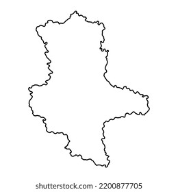 Saxony Anhalt state map. Vector illustration.