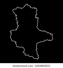 Saxony Anhalt state map. Vector illustration.