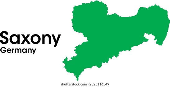 Sajonia Alemania Mapa en Vectores