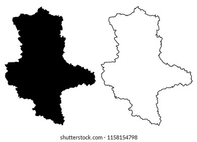 Saxony-Anhalt (Federal Republic of Germany, State of Germany, Land Sachsen-Anhalt) map vector illustration, scribble sketch Saxony-Anhalt map