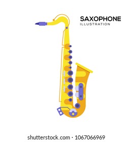 Saxophone art icon. Saxophone classic background. Saxophone illustration concept. 