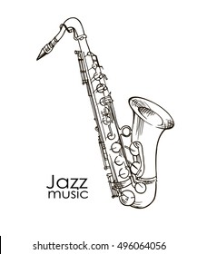 Saxophone Drawing Images Stock Photos Vectors Shutterstock