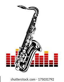 Saxophone with equalizer. Music Instrument