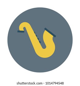 saxophone flat icon