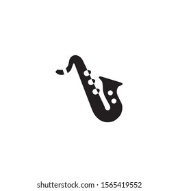 saxophone flat icon illustration- vector