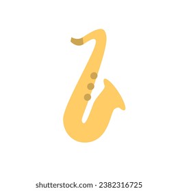 Saxophone Flat icon. web design. musical instrument Symbol, logo.