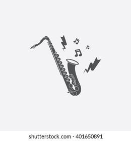 Saxophone icon. 