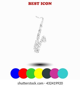 Saxophone icon. 