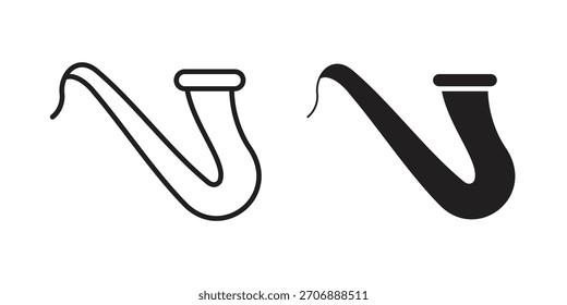 Colección del icono del saxofón. iconos simples modernos para el Web