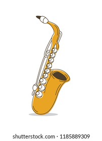 saxophone icon with colour