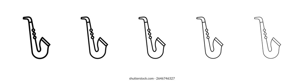Saxophone icon concept. graphic design, logo, Web, UI.