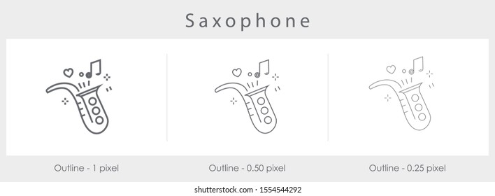 
Saxophone icon with emotion vector design
