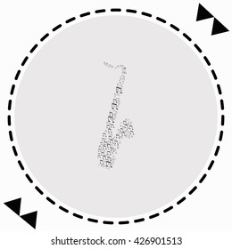 Saxophone icon Flat Design. Isolated Illustration.