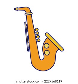 Saxophone Icon Flat Design Vector