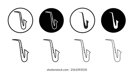 Saxophone icon Flat line symbol