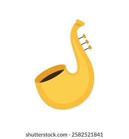 Saxophone icon flat vector design on a white background