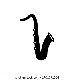 Saxophone icon with glyph style vector for your web design, logo, UI. illustration