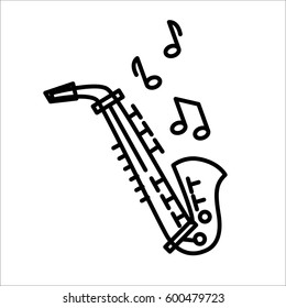 Saxophone icon illustration