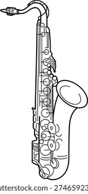 The saxophone icon isolated on white background