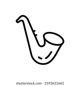 saxophone icon line vector design in trendy style