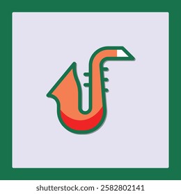 Saxophone Icon: Minimalist Graphic Design