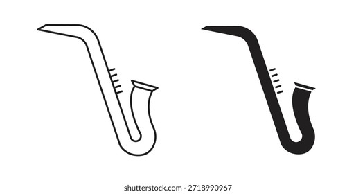Icono del saxofón para el App móvil, diseños editables