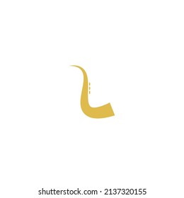 Saxophone icon on white background