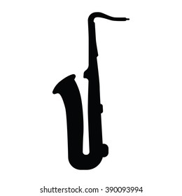 Saxophone icon on the white background