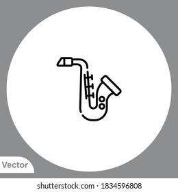 Saxophone Symbol, Vektorsymbol, Symbol, Logo-Illustration für Web und Mobile