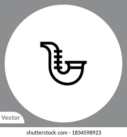 Saxophone icon sign vector,Symbol, logo illustration for web and mobile