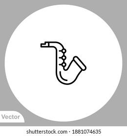 Saxophone icon sign vector,Symbol, logo illustration for web and mobile