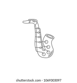 Saxophone icon. Simple element illustration. Saxophone symbol design template. Can be used for web and mobile on white background