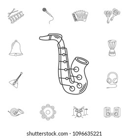 Saxophone icon. Simple element illustration. Saxophone symbol design from Musical collection set. Can be used for web and mobile on white background