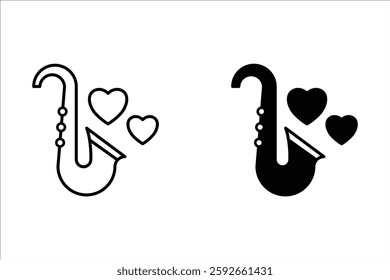 Saxophone Icon. symbol for mobile concept and web design. vector illustration