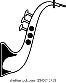 Saxophone Icon, True Black Icon
