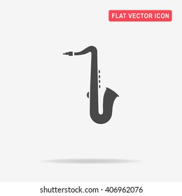 Saxophone icon. Vector concept illustration for design.