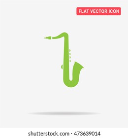 Saxophone icon. Vector concept illustration for design.