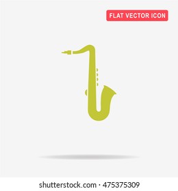 Saxophone icon. Vector concept illustration for design.