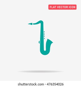 Saxophone icon. Vector concept illustration for design.