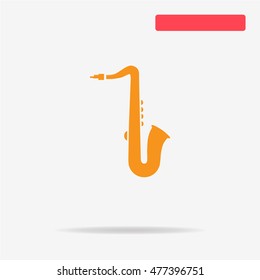 Saxophone icon. Vector concept illustration for design.