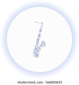 Saxophone  icon. Vector design. 