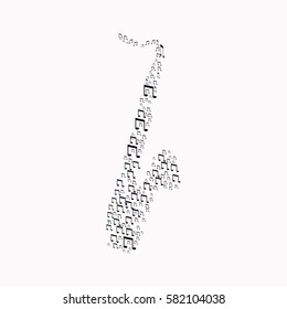 Saxophone  icon Vector design.